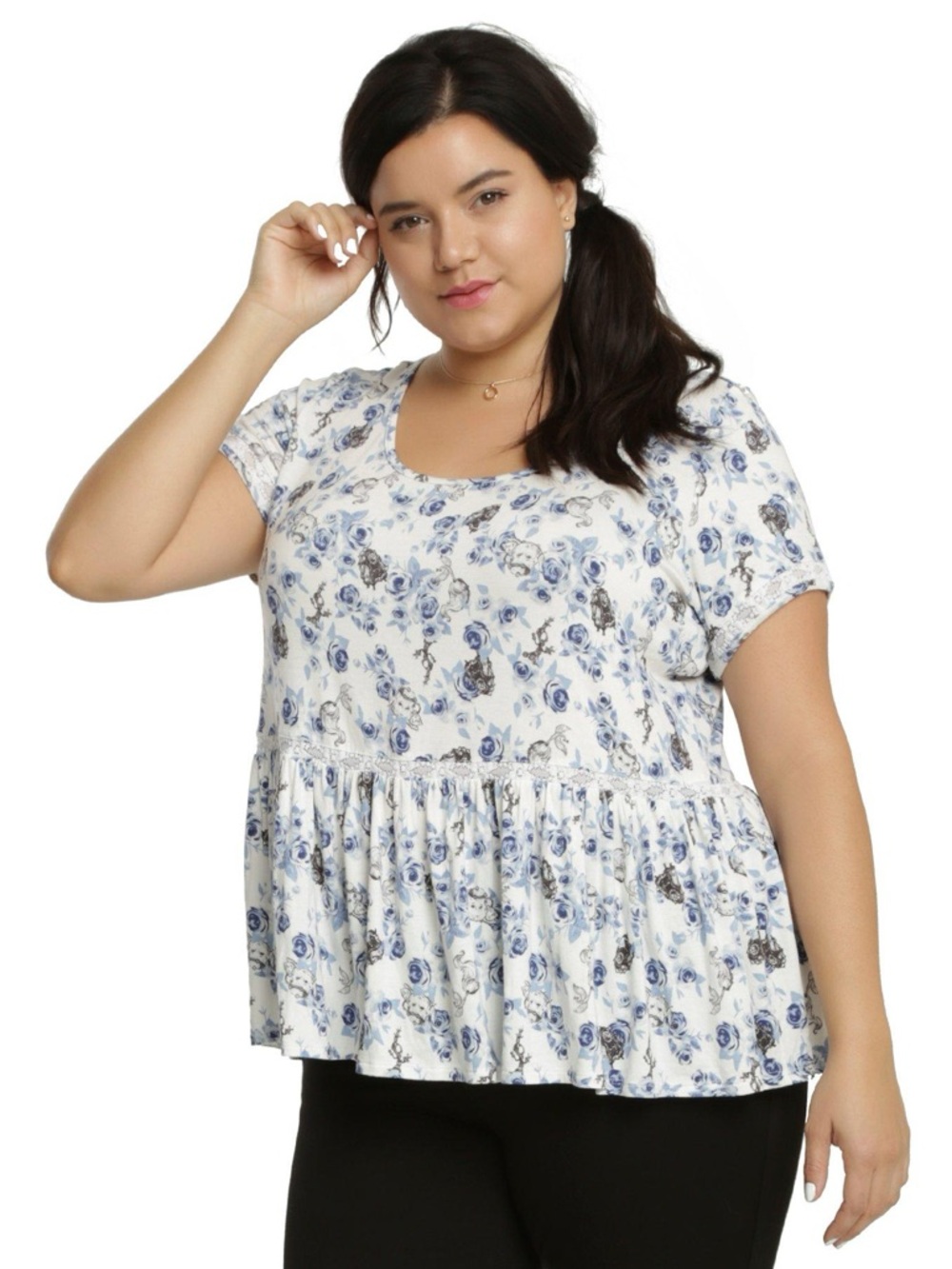 torrid Disney Beauty & The Beast Peplum Top